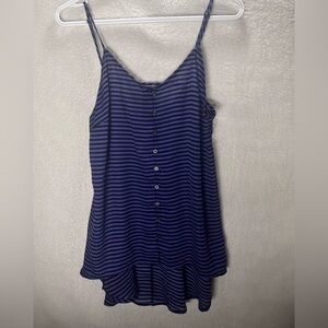 Small JB & CO Spaghetti Strap Tank Top - Blue/Black